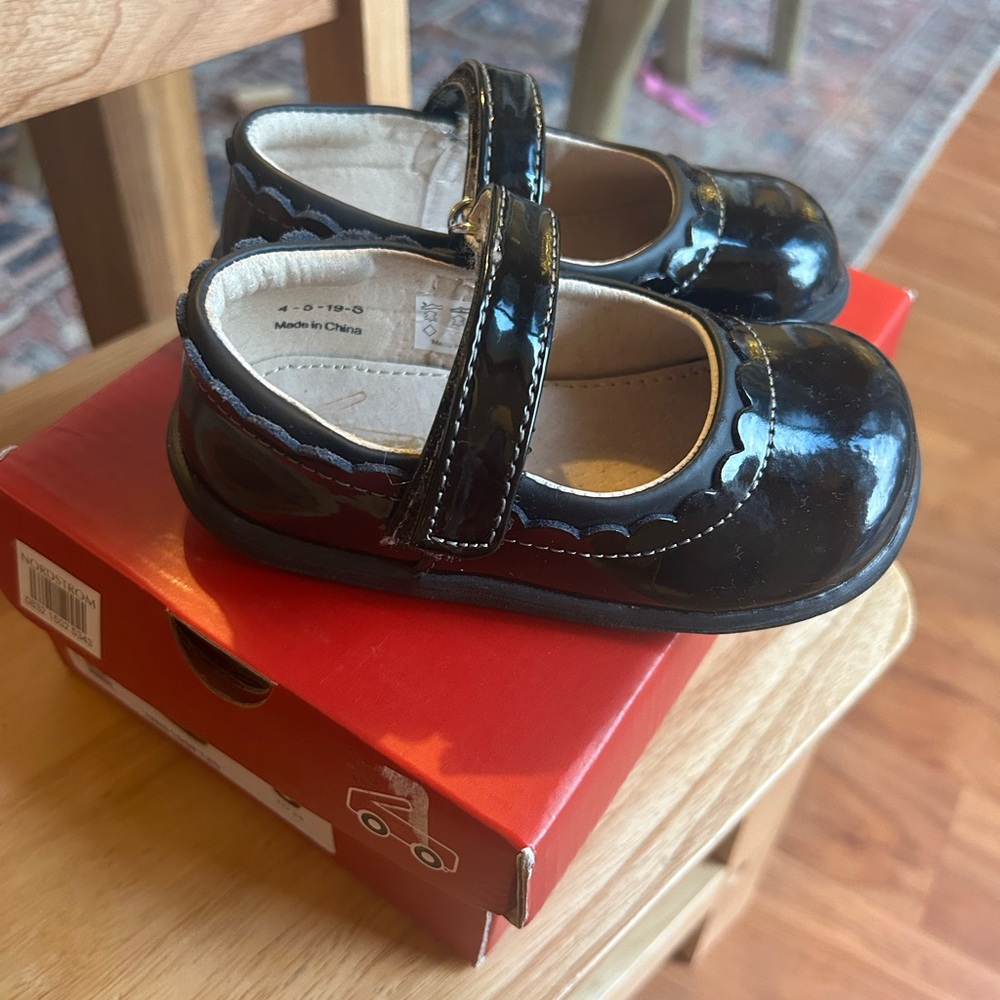 See Kai Run Glossy Black Kids Dress Shoes